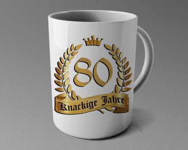 Tasse/Kaffeebecher Geburtstag 80