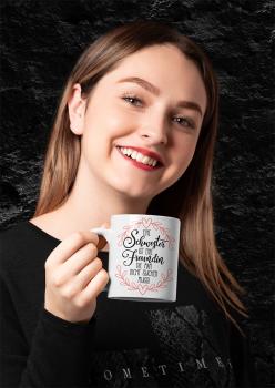 Tasse/Kaffeebecher Eine Schwester ist eine Freundin