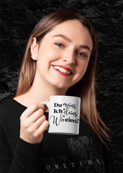 Tasse/Kaffeebecher Du meins ich Deins