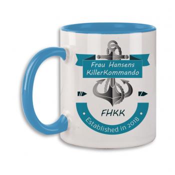 FHKK Tasse/Kaffeebecher Logo Farbig Blau