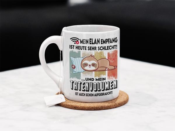 Tasse/Kaffeebecher Mein Elan Empfang..