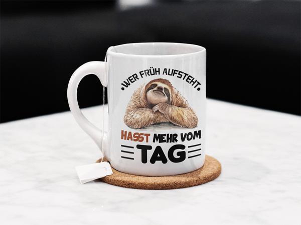 Tasse/Kaffeebecher Wer früh aufsteht...