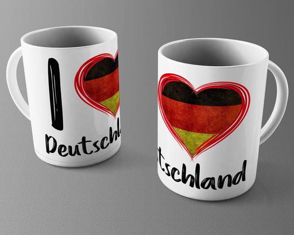 Tasse/Kaffeebecher I Love Deutschland